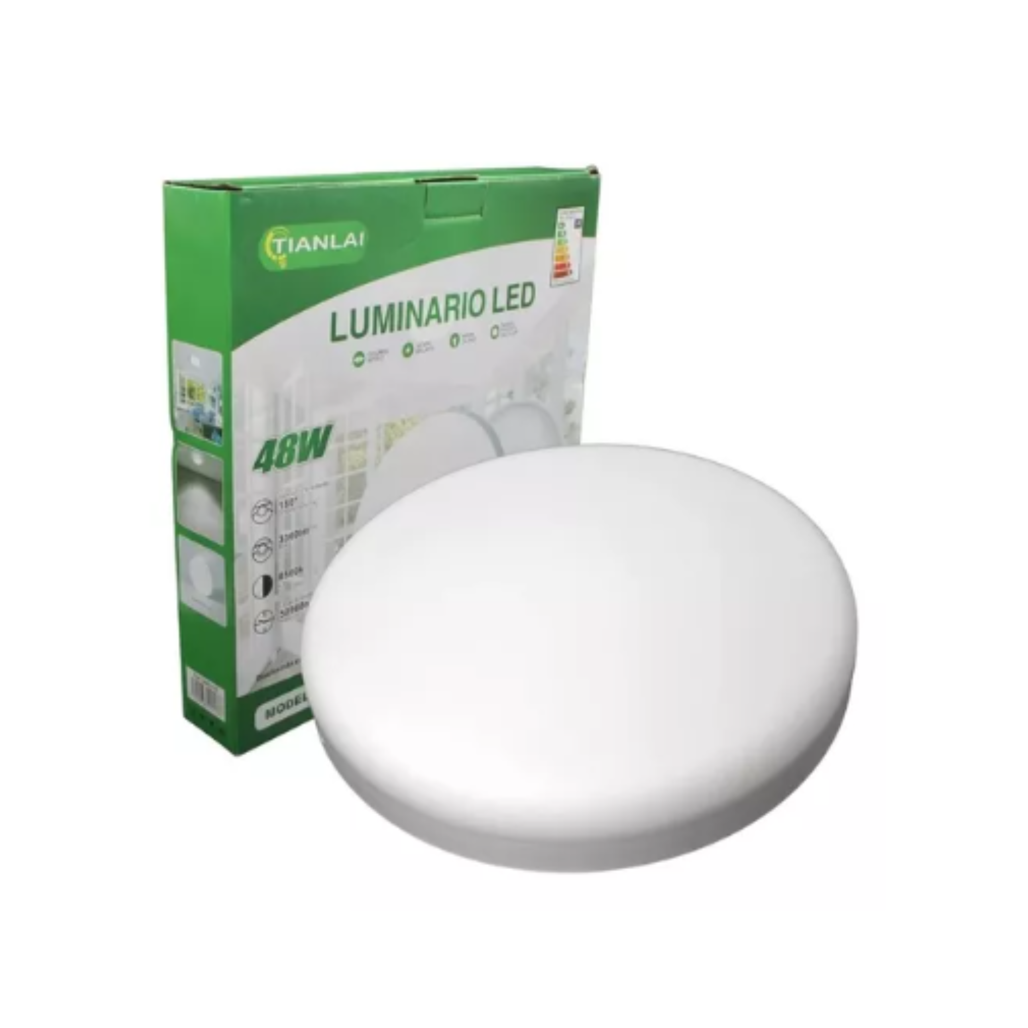 Lampara de techo para Sobreponer Led 48w Super Potente Tipo Aspirina 30CM Luz blanca 6500K 1 PZAS