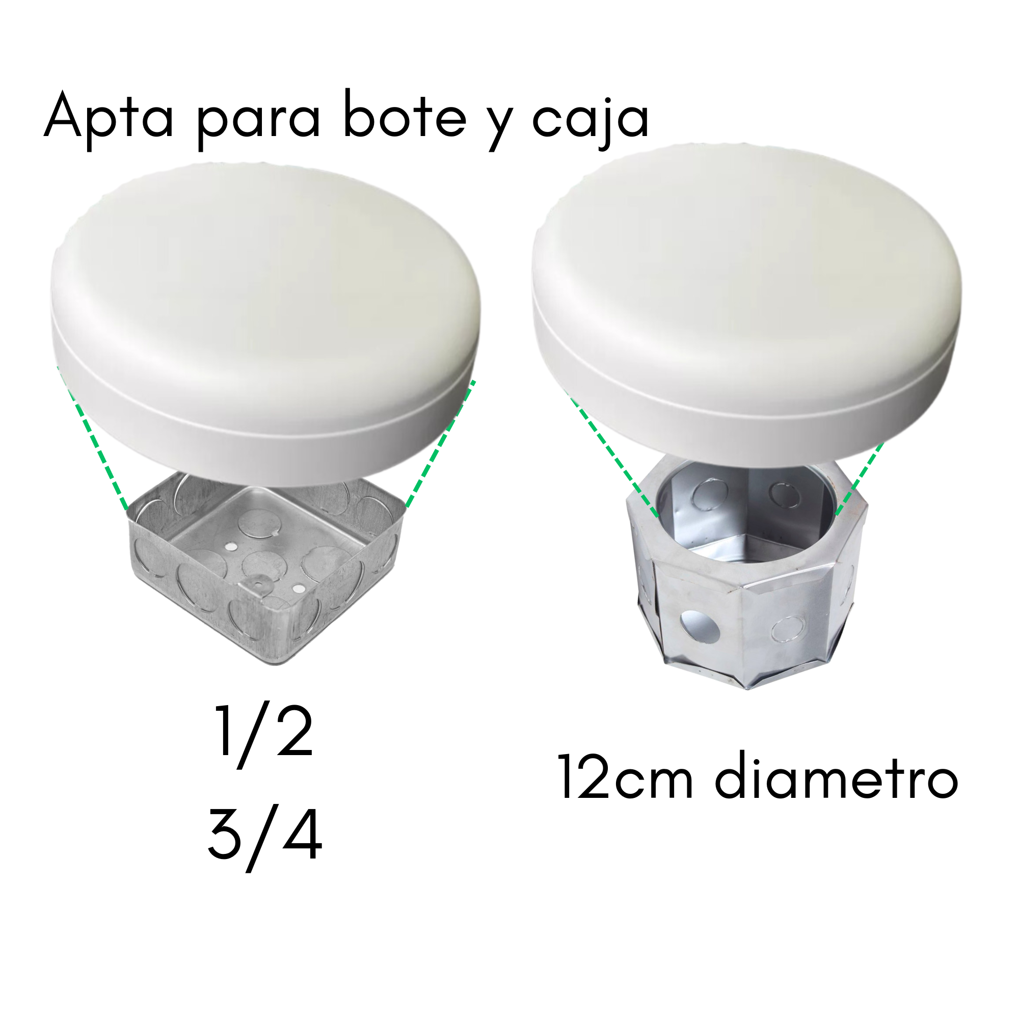 Lampara de techo para Sobreponer Led 48w Super Potente Tipo Aspirina 30CM Luz blanca 6500K 1 PZAS