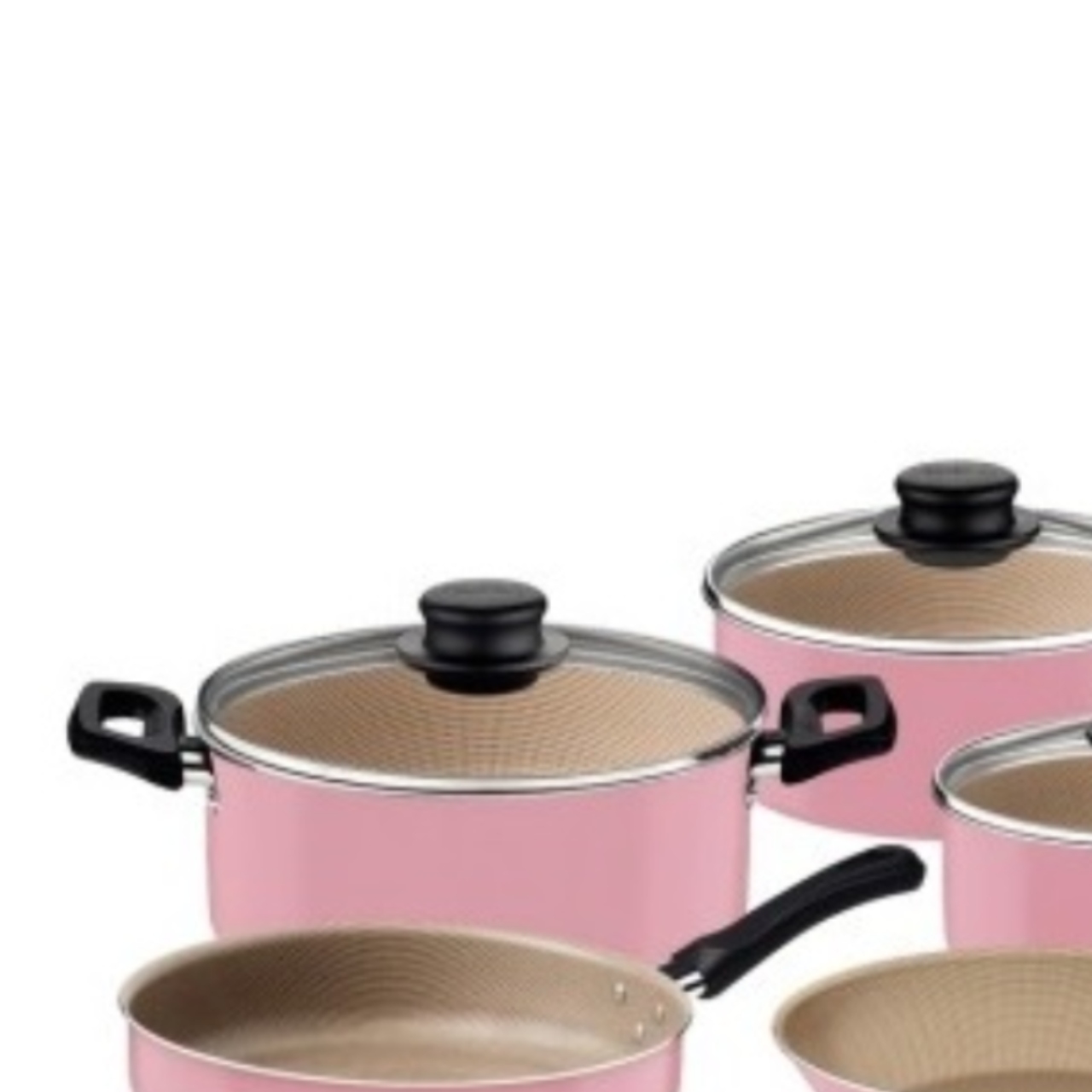 Batería de Cocina Tramontina 32300/348 Caribe 8 Pzas Rosa ENDY2.