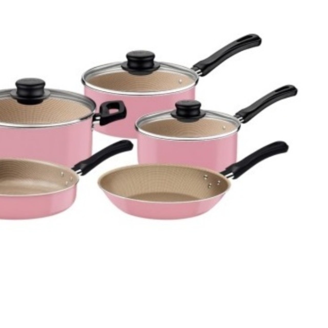 Batería de Cocina Tramontina 32300/348 Caribe 8 Pzas Rosa ENDY2.