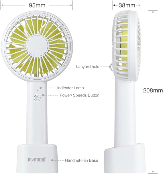 memumi Ventilador USB Portátil, Mini Handheld Fan Ventilador de Mesa de Escritorio de Ventilador Portátil 