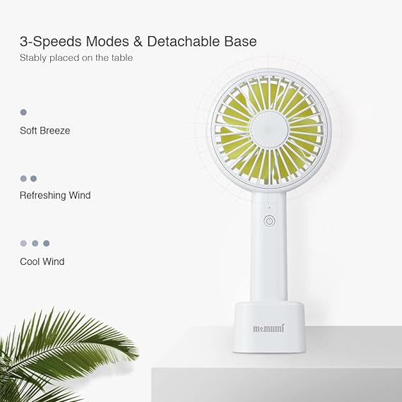 memumi Ventilador USB Portátil, Mini Handheld Fan Ventilador de Mesa de Escritorio de Ventilador Portátil 