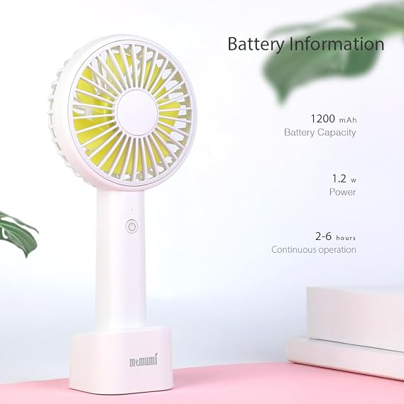 memumi Ventilador USB Portátil, Mini Handheld Fan Ventilador de Mesa de Escritorio de Ventilador Portátil 