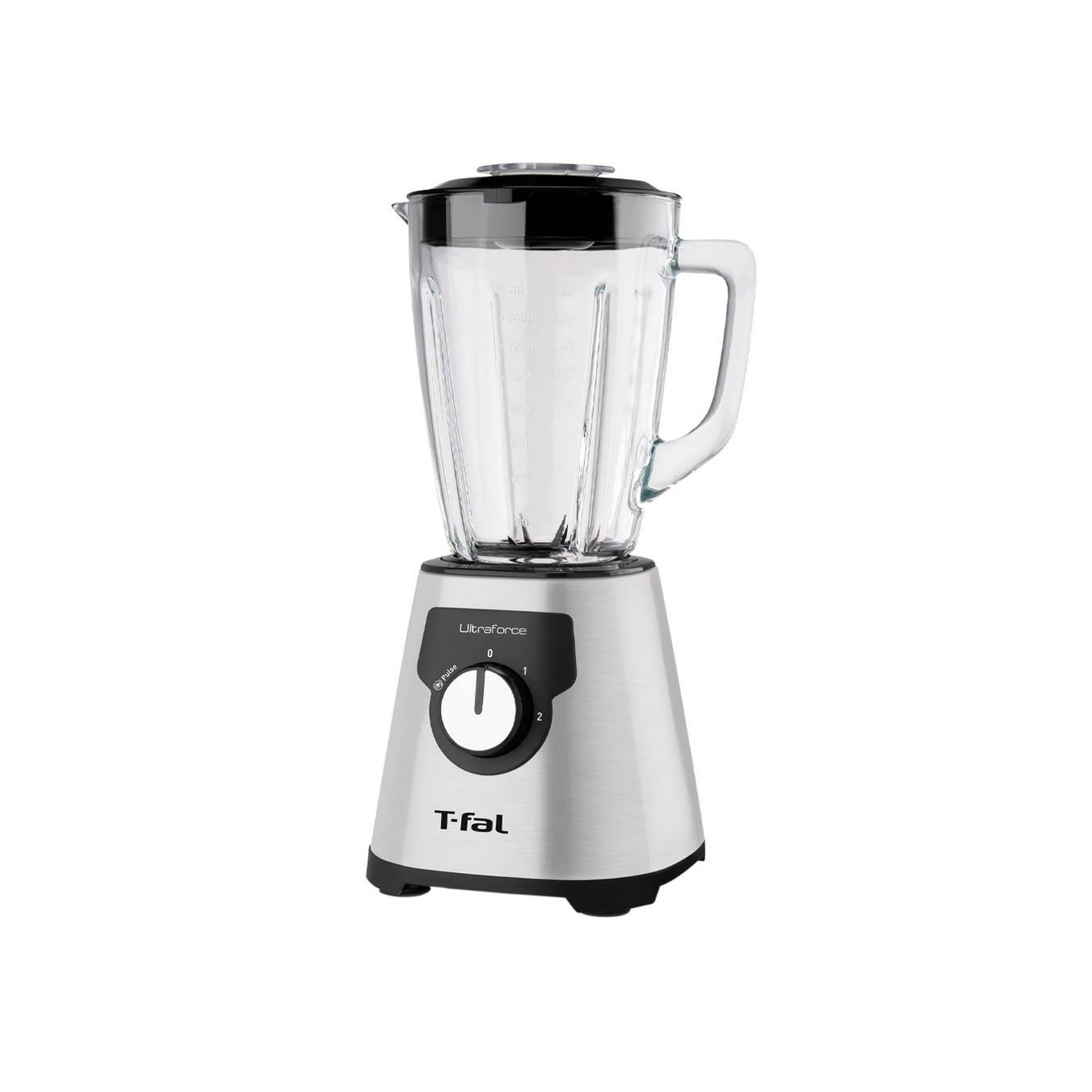 Licuadora t-fal ultraforce 2 velocidades vaso de vidrio ln322dmx acero inox.