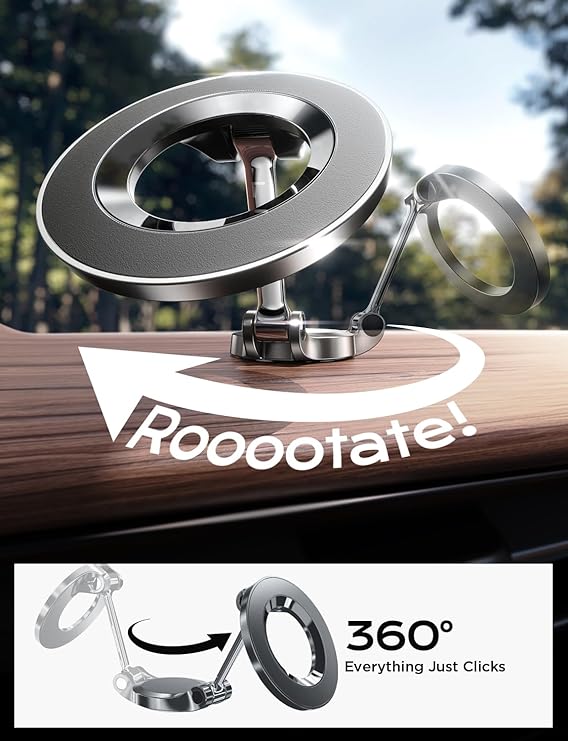 LISEN Soporte Celular Automóvil Magnético, [24 imanes N55] Porta Celular Auto Tablero, Universal Base Celular Auto para iPhone 15 Pro MAX Mini 14 13 12, Galaxy S23 S22 Ultra, Motorola, Xiaomi, Huawei.