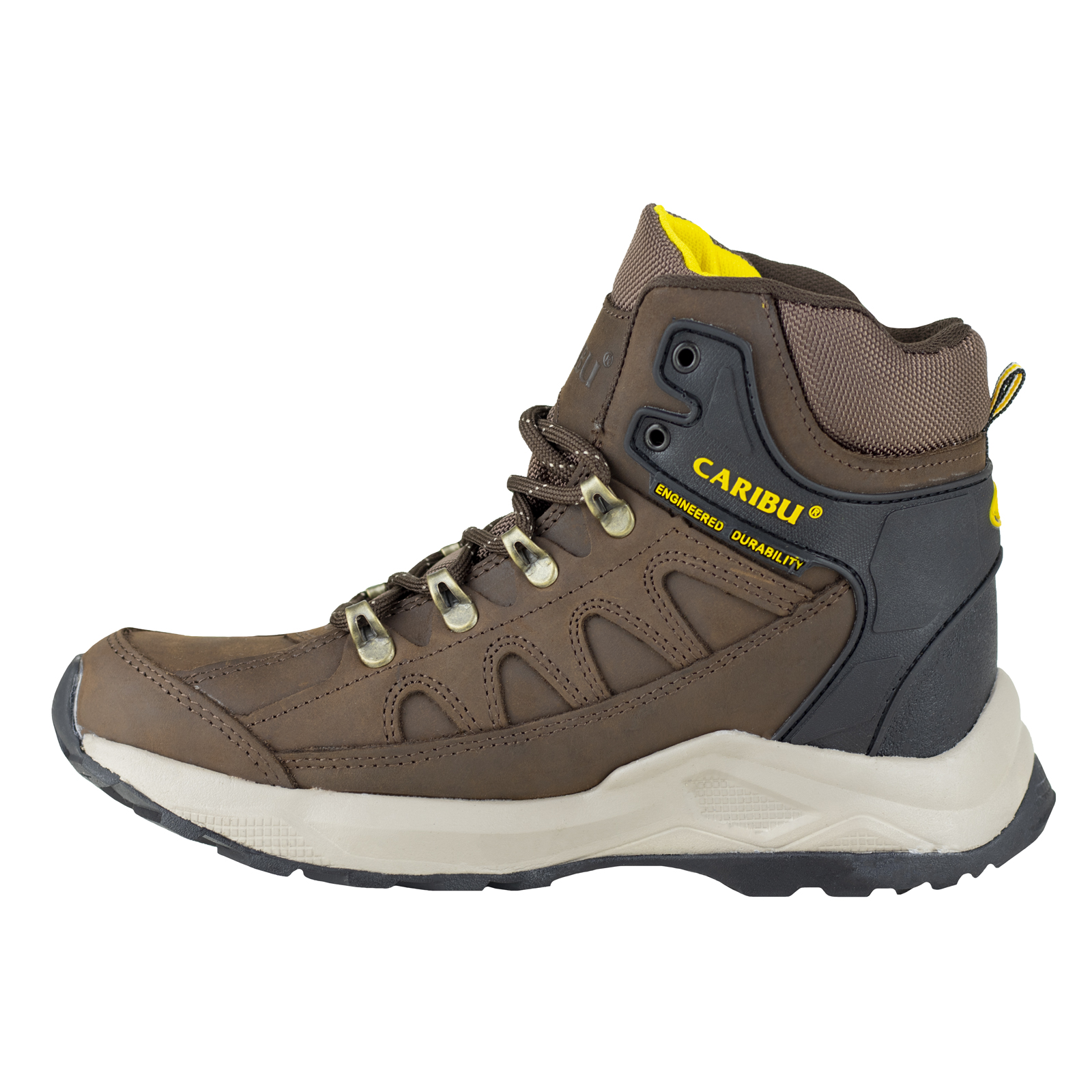 Bota De Hombre Senderismo Aventura Outdoor Caribu 002-n Café.