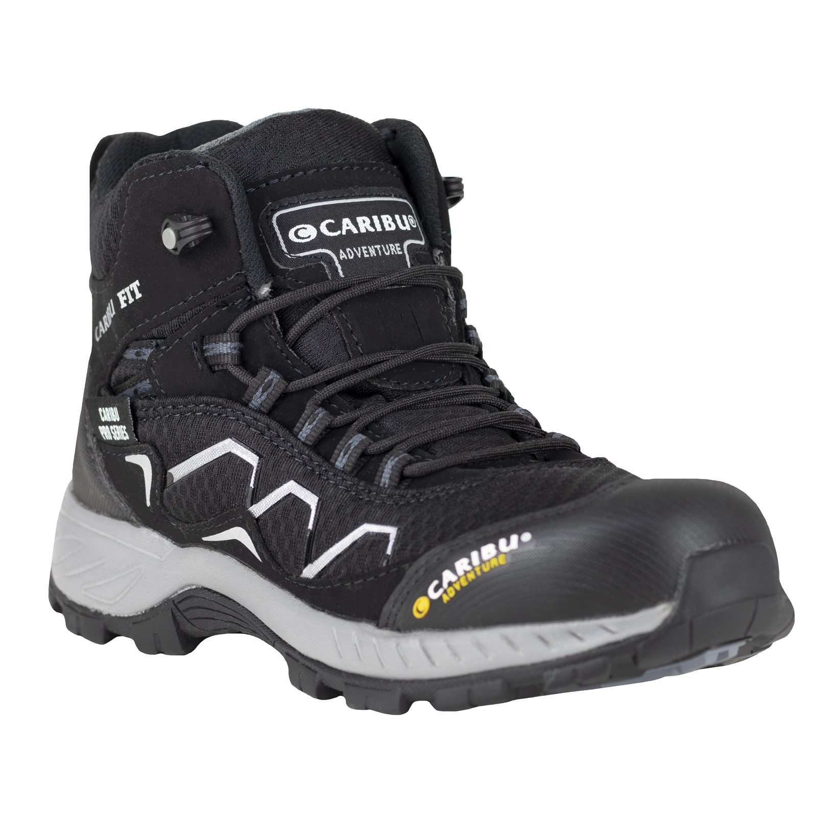 Botas Hombre Outdoor Tipo Senderismo Sintet Caribu 324 Negro.