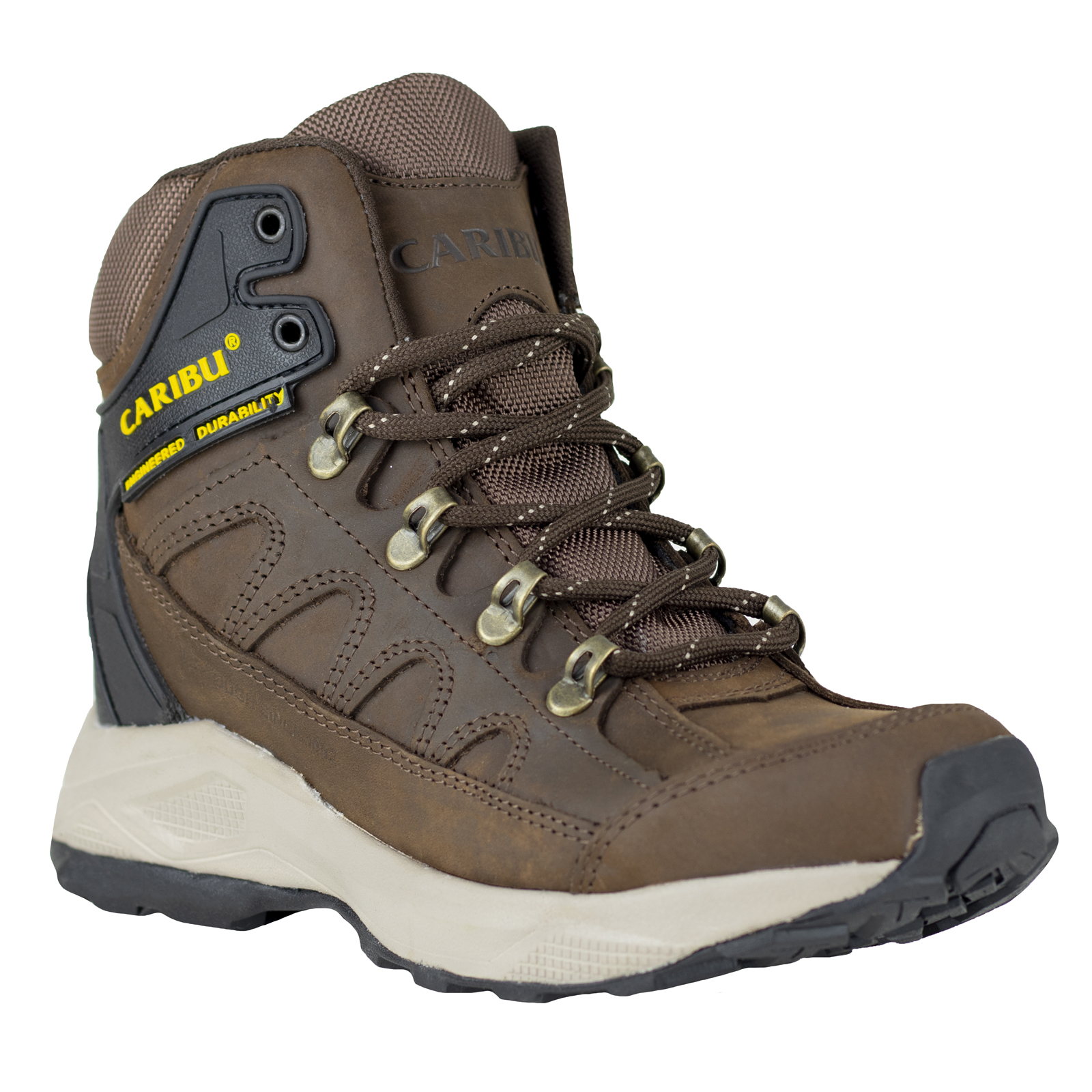 Bota De Hombre Senderismo Aventura Outdoor Caribu 002-n Café.