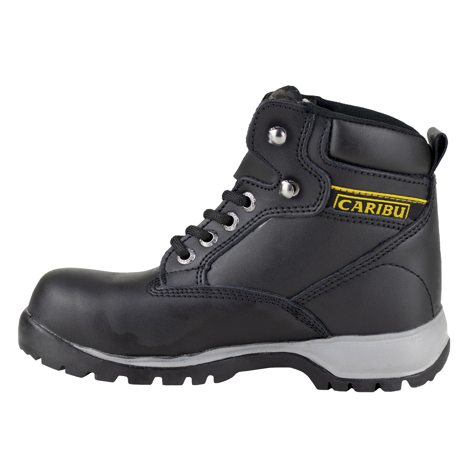 Botas Industriales Casco De Poliamida Mujer Caribu 798 Negro.