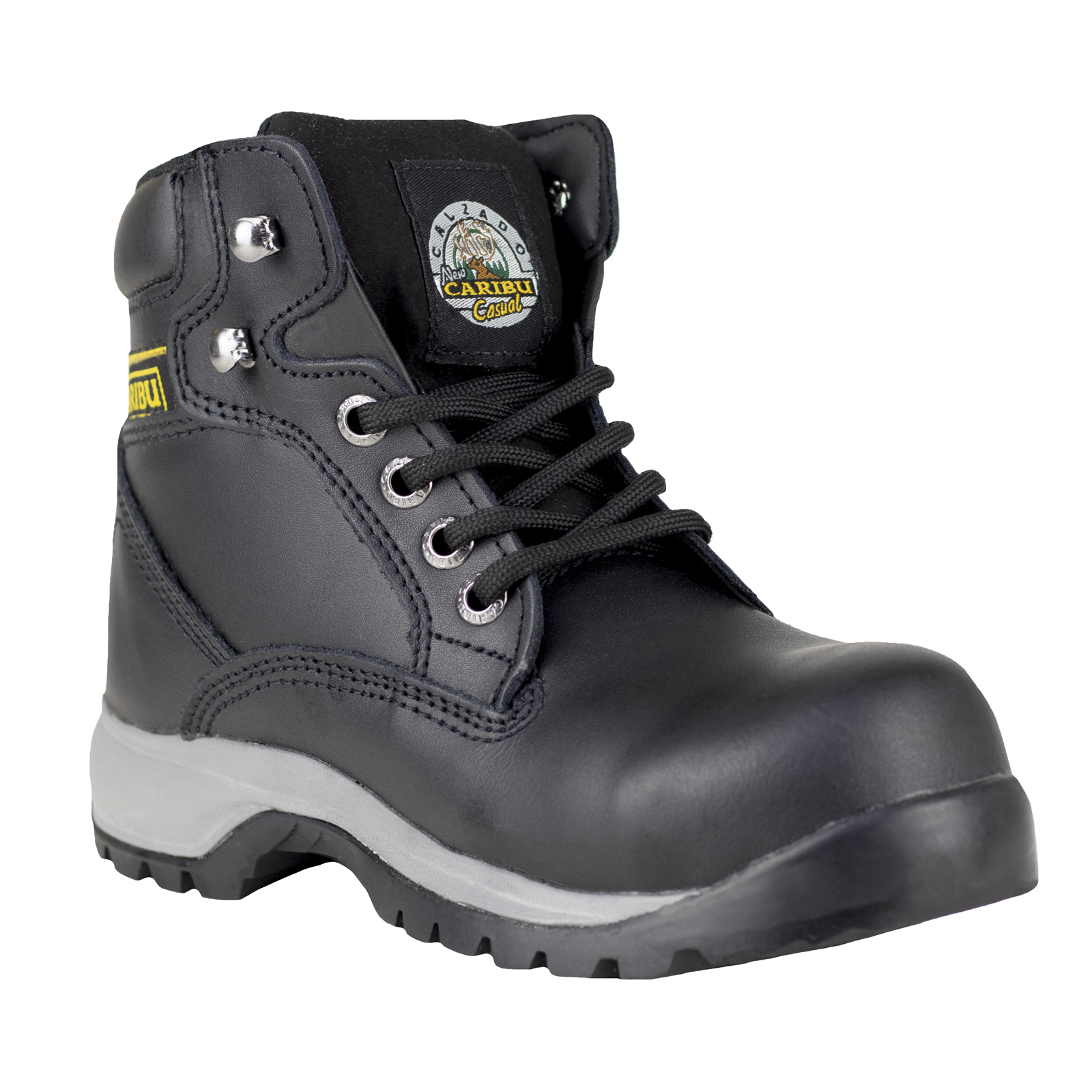 Botas Industriales Casco De Poliamida Mujer Caribu 798 Negro.