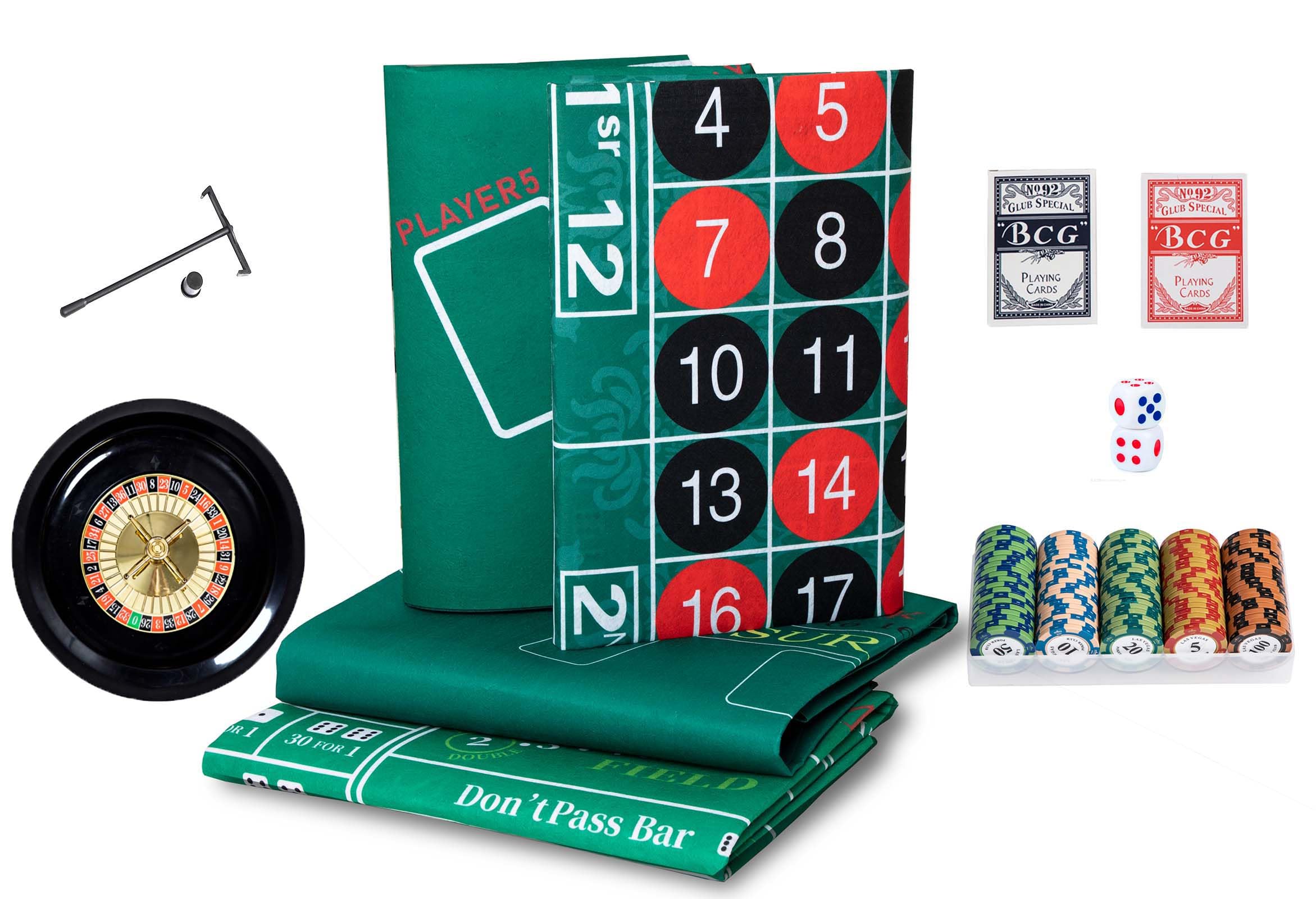 Set de Casino 4 en 1, Ruleta Black jack Póker Fichas .
