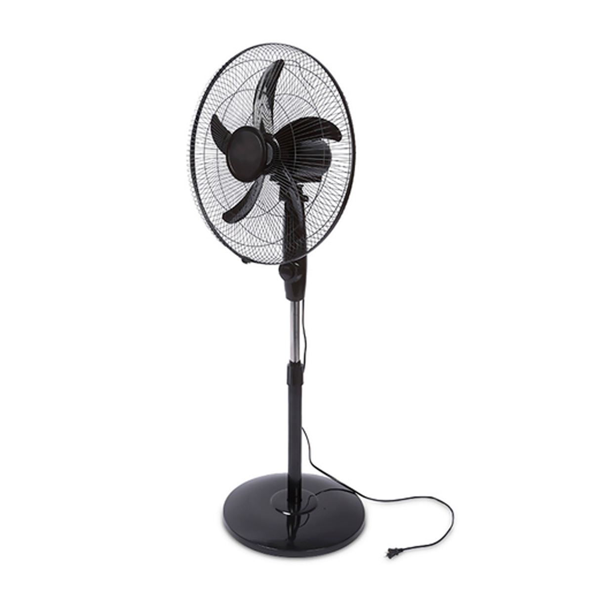 Ventilador Pedestal 5 Aspas 3 Velocidades Red Top 20 Pulgadas Negro.