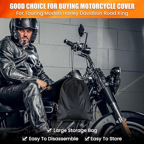 VEKENSEE Funda para Moto Impermeable, 210D Tela Oxford Cubierta de Motocicleta Resistente al Viento