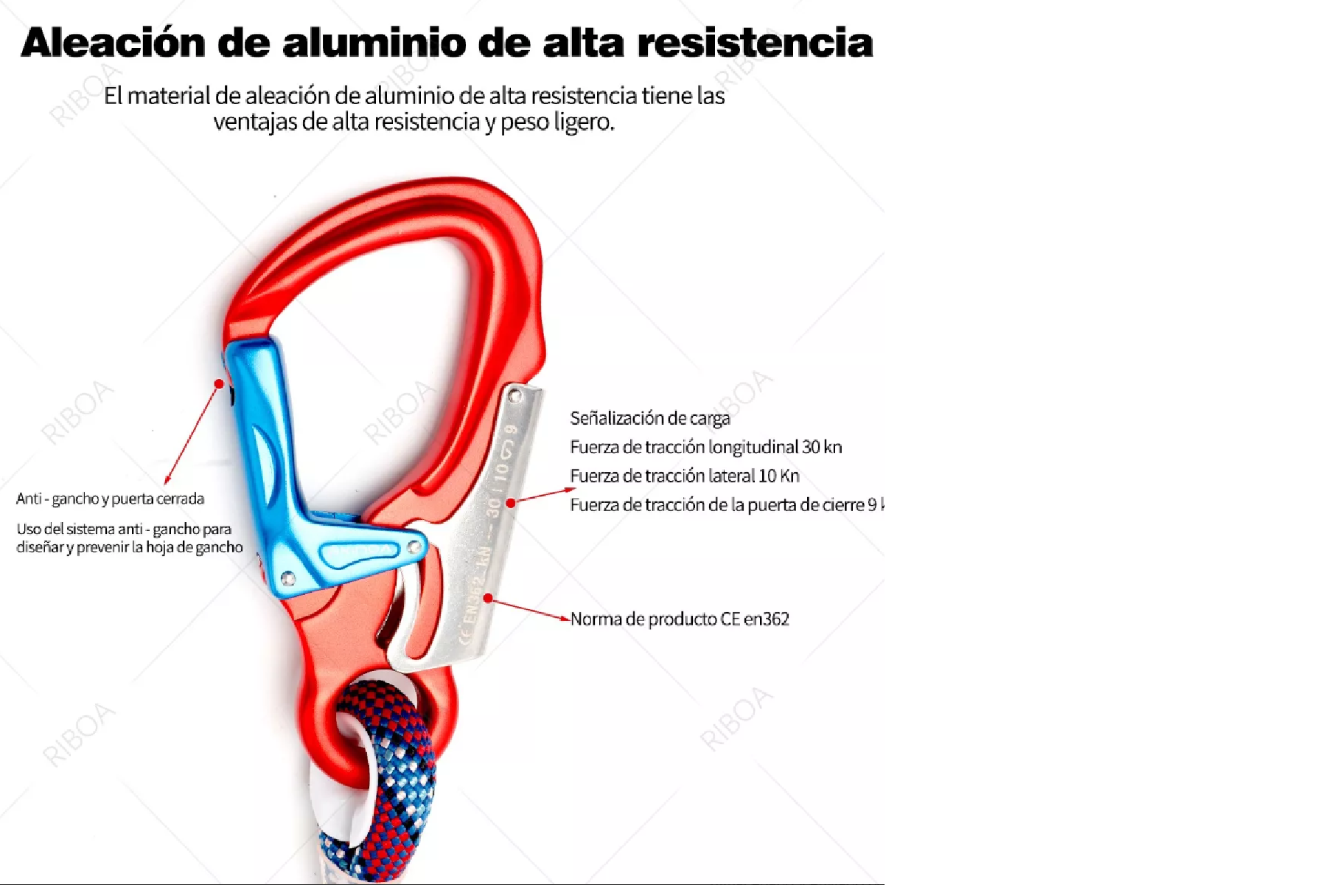 Kit Arnes Y Linea De Vida Con Amortiguador Tres Gancho 30kn