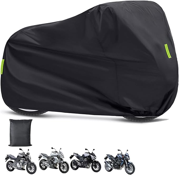RAINSMORE Funda para Moto Cubierta de Motocicleta de Protección Exterior Impermeable Duradera para