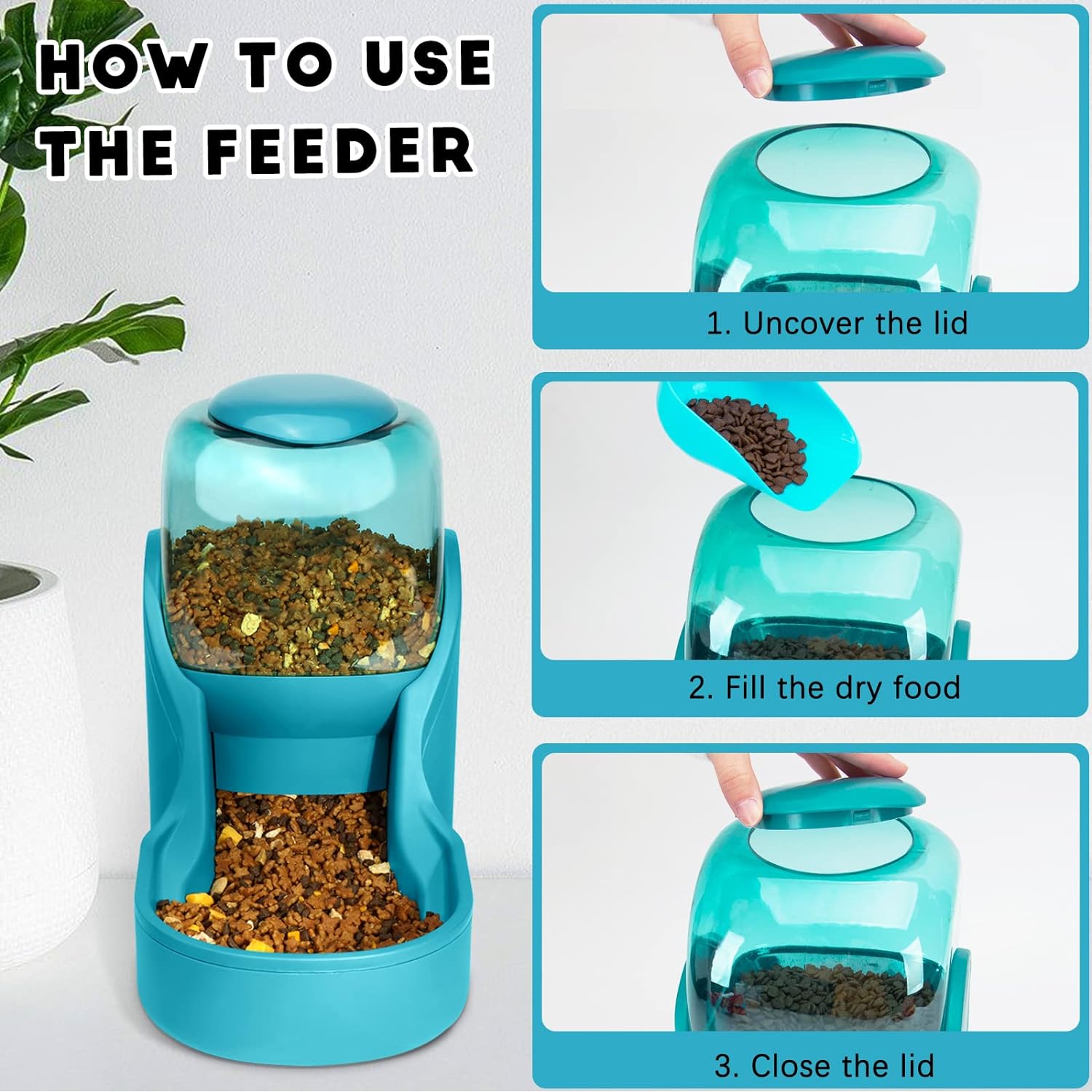 Dispensador De Comida Y Agua Para Mascota Premium De Lujo.