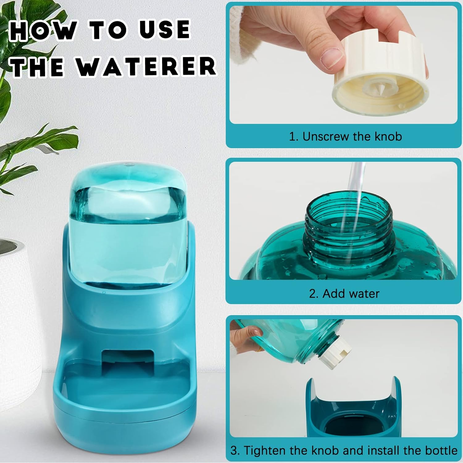 Dispensador De Comida Y Agua Para Mascota Premium De Lujo.