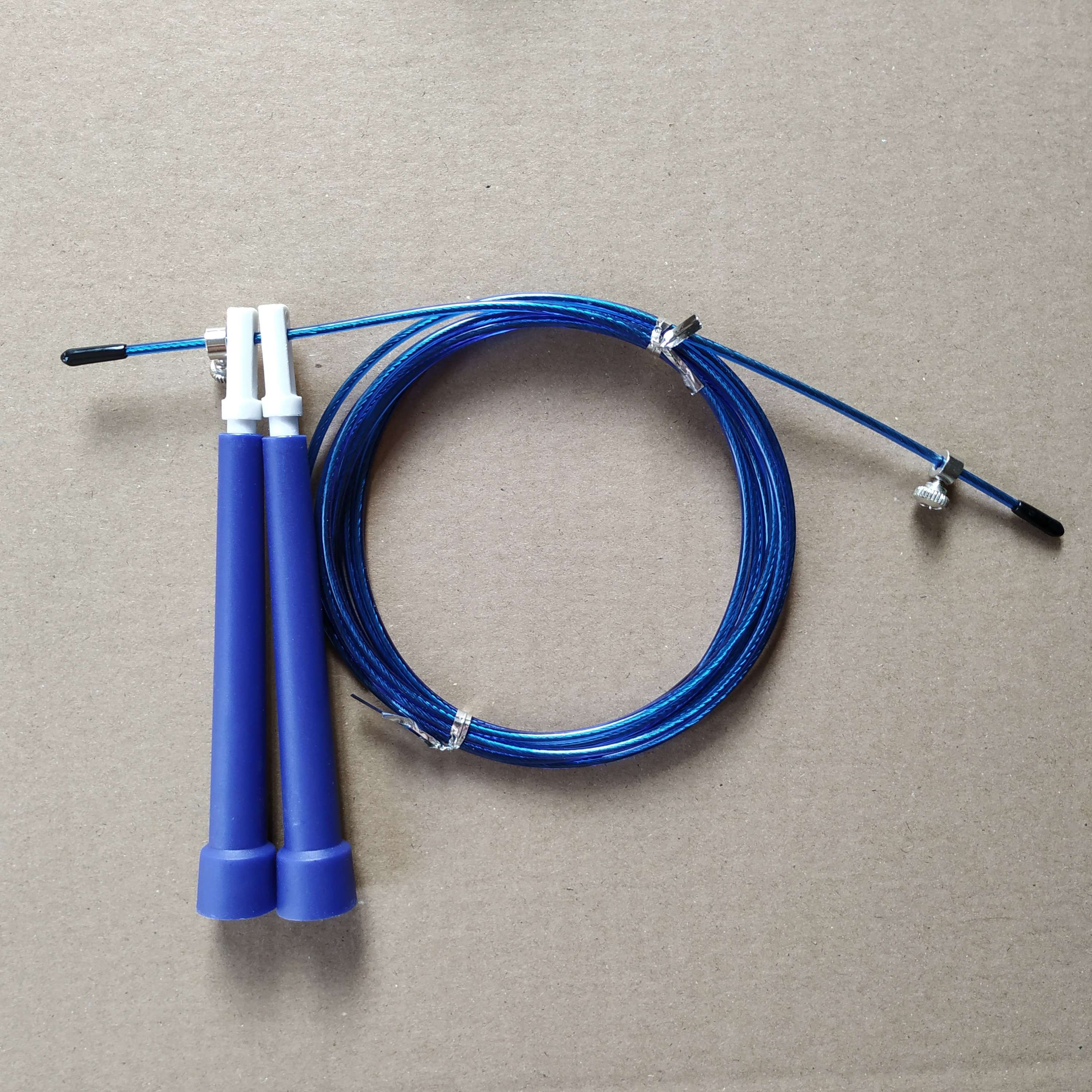 Pack 2 Cuerdas Para Saltar Ajustable Crossfit Ultra Rapida 3m 360  grados Color Azul.