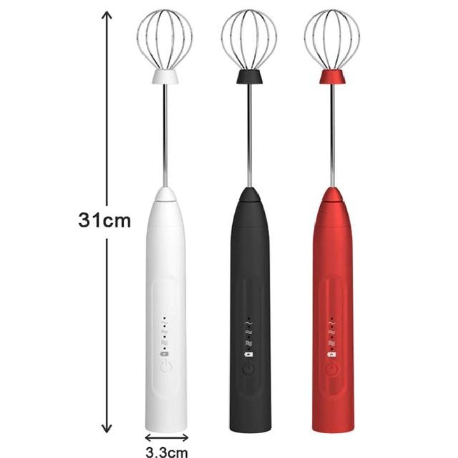 Batidora Electrica para Huevo y Cafe Recargable diversas puntas.