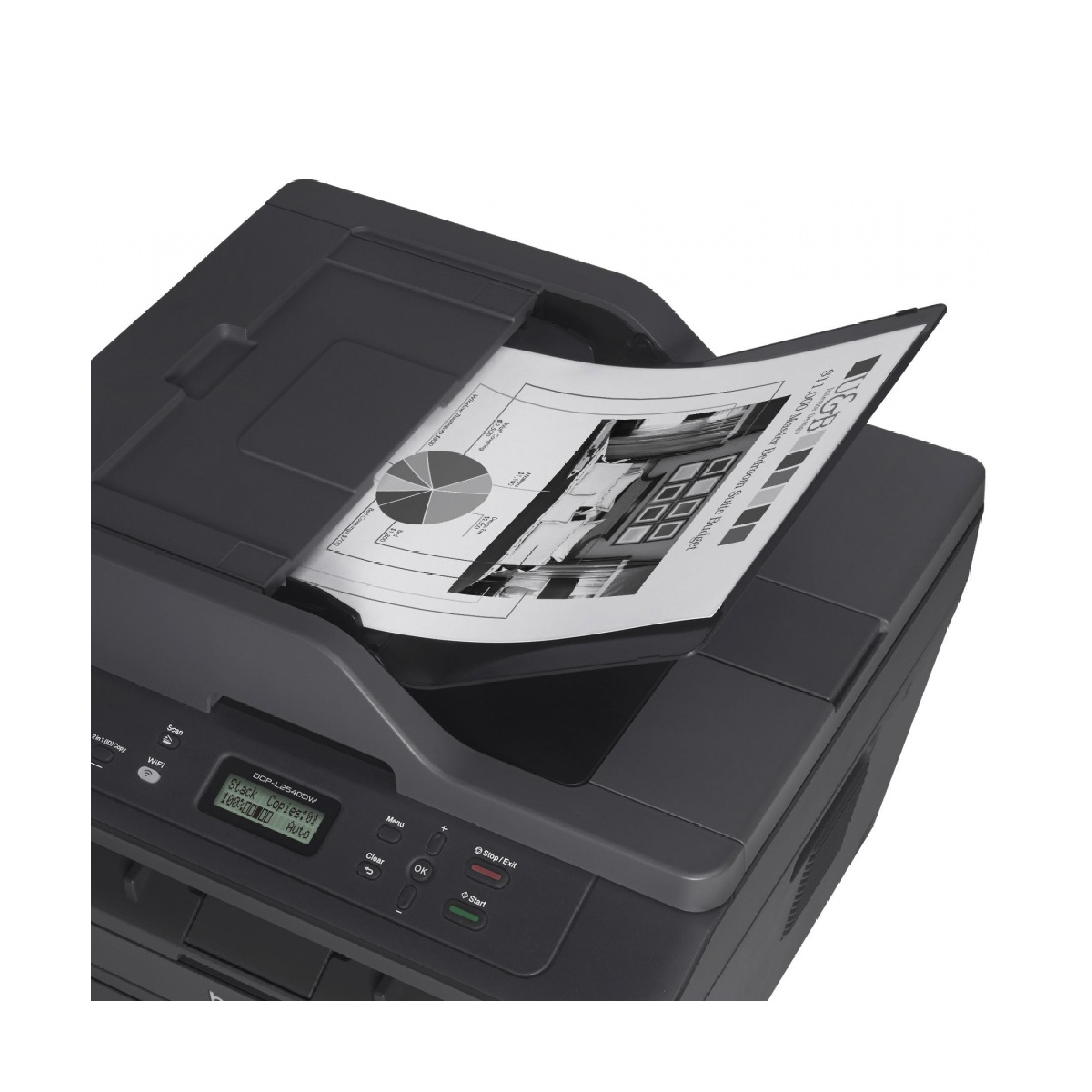 Multifuncional Brother DCPL2540DW Mono Láser .