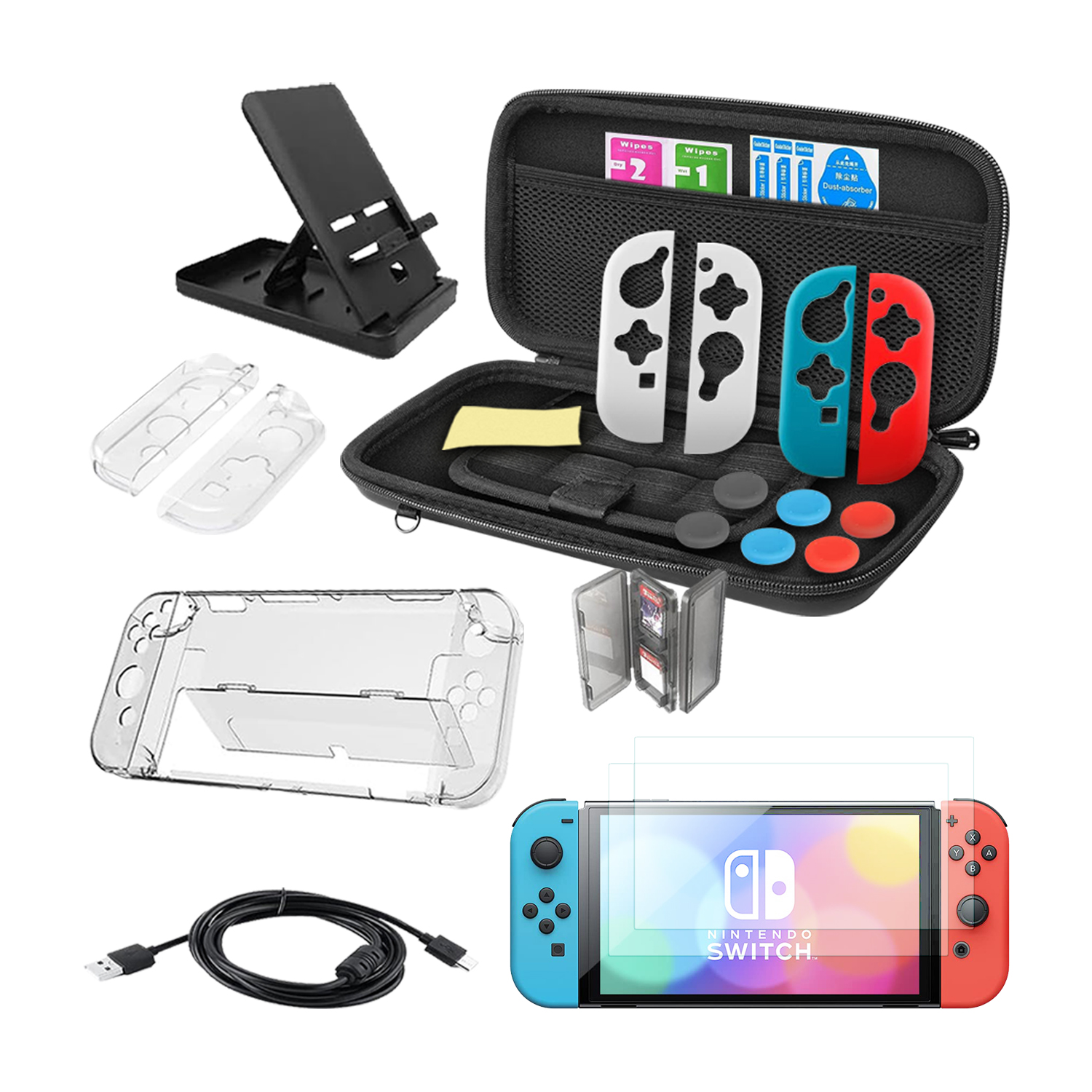 Estuche Switch Oled Kit De Accesorios 22 En 1.