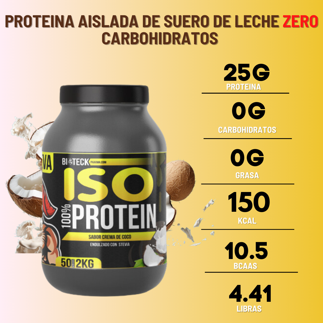 BIOTECKPHARMA | ISO protein sabor crema de coco 2kg