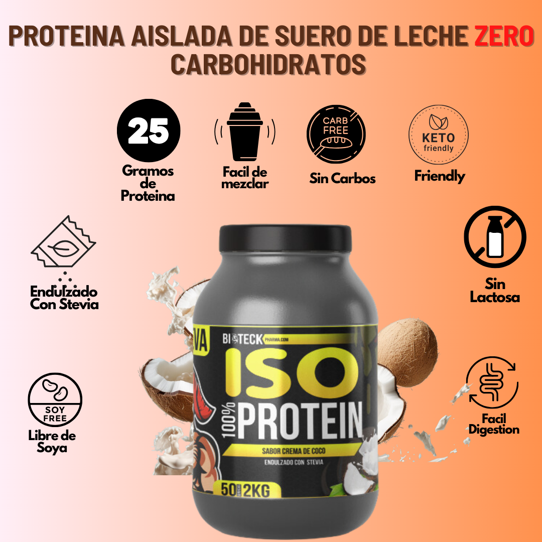 BIOTECKPHARMA | ISO protein sabor crema de coco 2kg