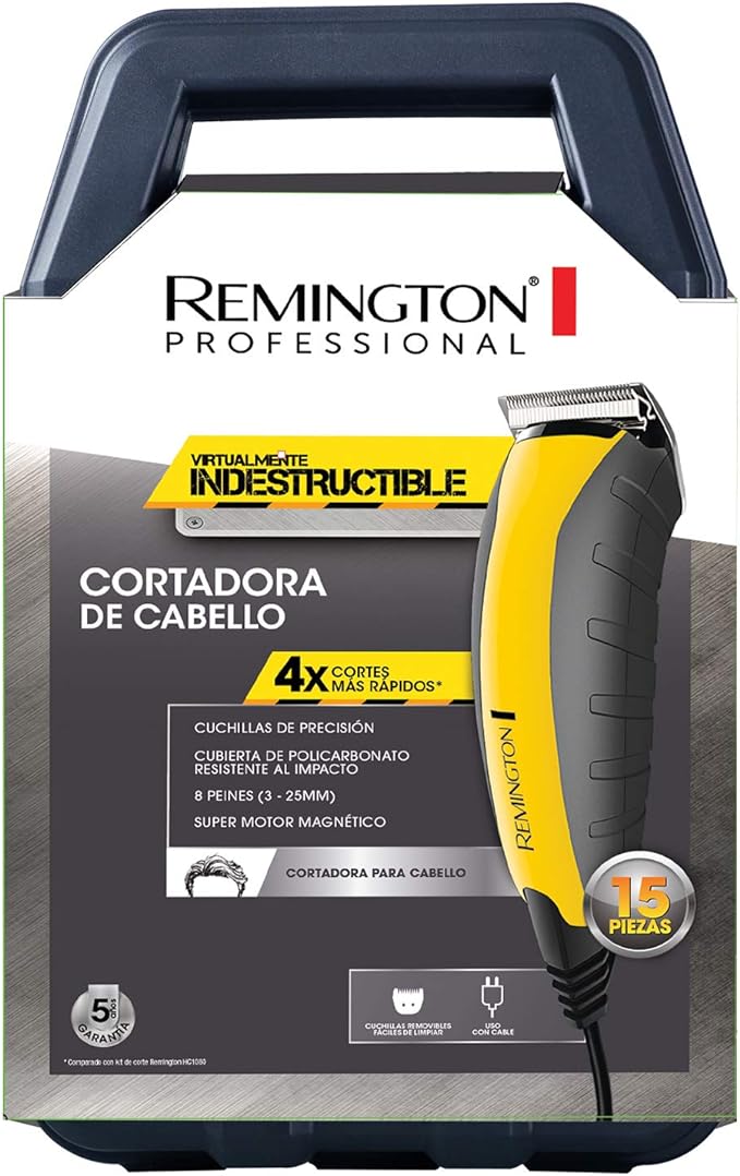 A Remington HC5850 - Maquina para cortar cabello- Kit de Barbería Profesional de 15 piezas, 0.265 kilograms, 15 unidad, 1.