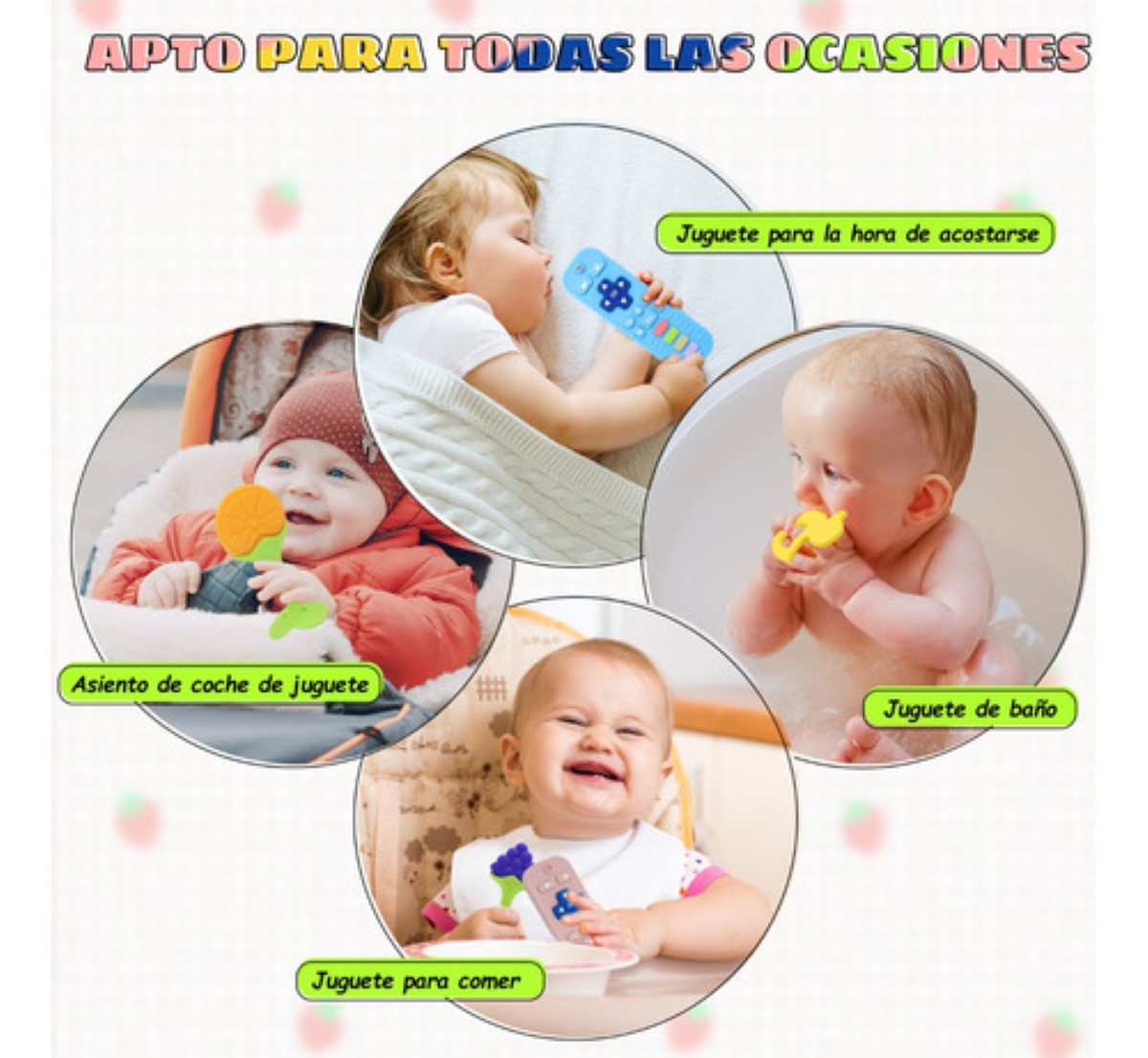 "Juguete Control Remoto Bebés La Dentición Del Bebé 9 Piezas "