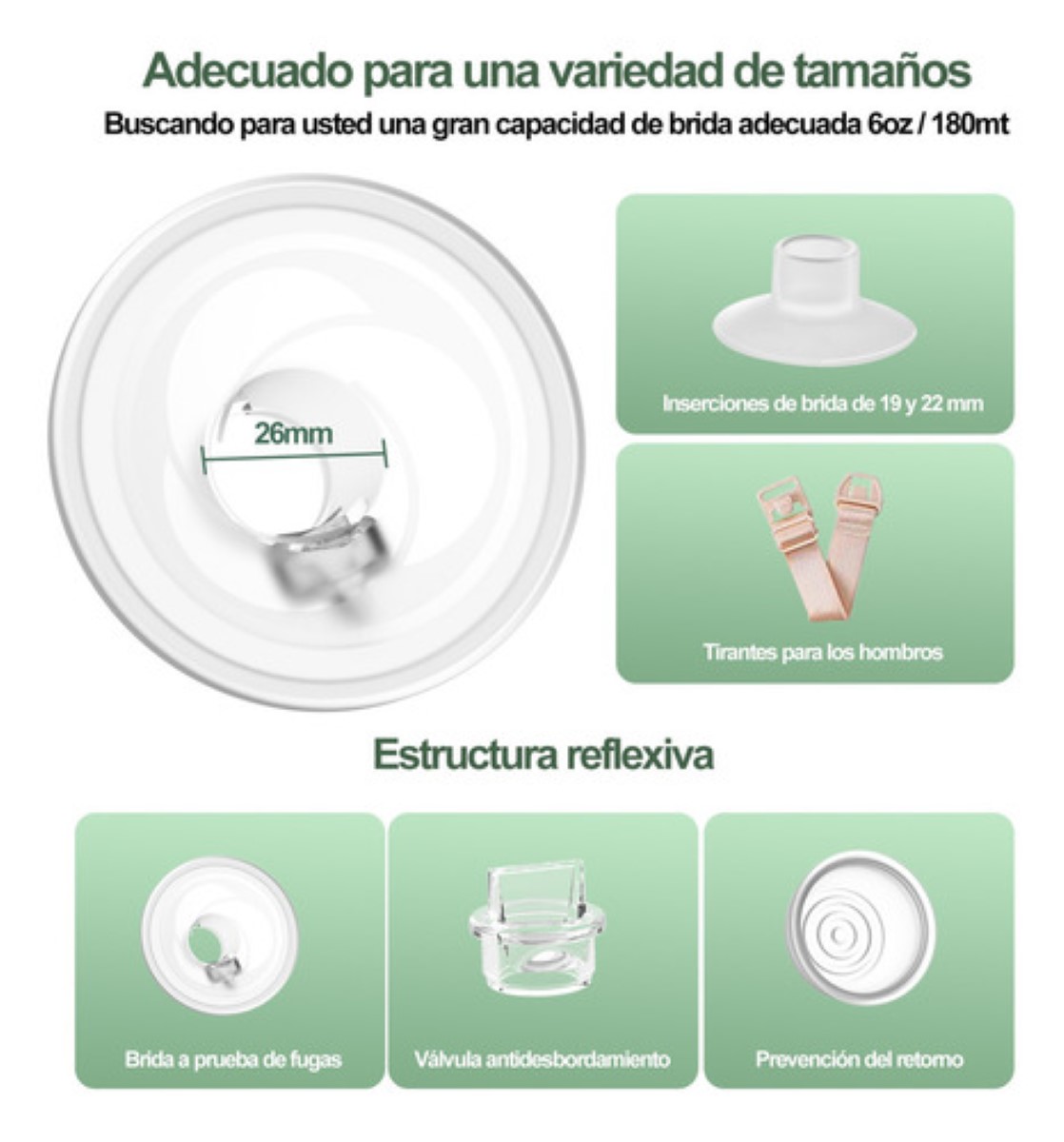 "Sacaleches Extractor Usable De Leche Eléctrico Portátil verde "