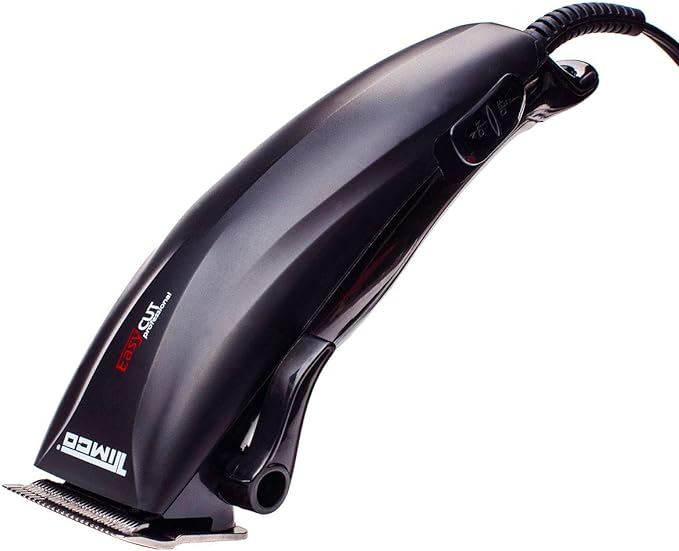 A Maquina para cortar cabello- Timco HCV-505 Kit de Peluquería para Corte de Cabello Doméstico, Máquina de Corte con Motor Potente (4 peines de corte intercambiables), Negro.