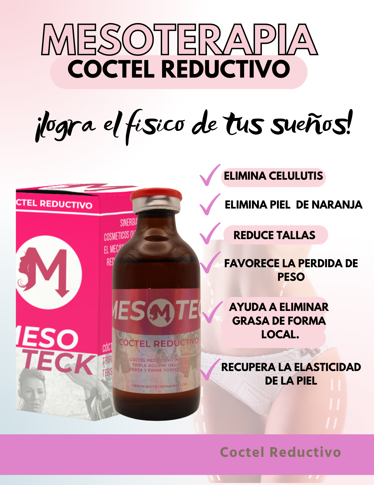  BIOTECKPHARMA| Mesoterapia Coctel Reductivo Extremo 50ml