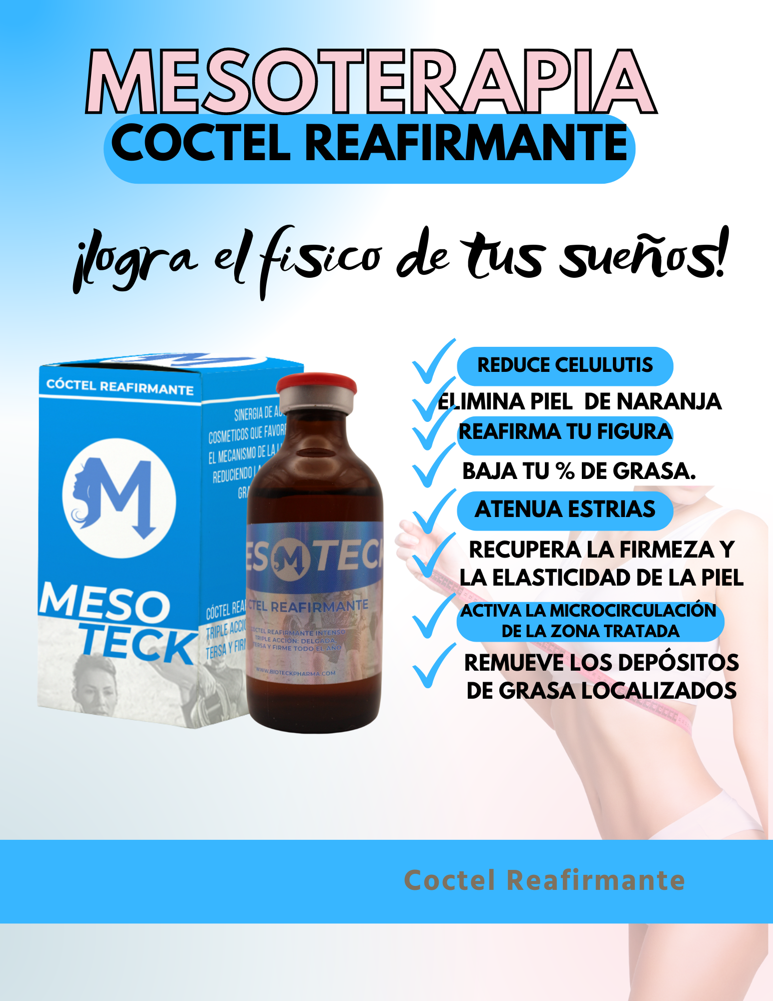BIOTECKPHARMA| Mesoterapia Coctel Reafirmante Extremo 50ml