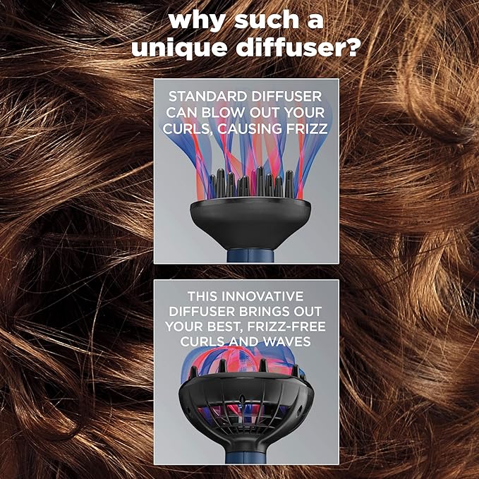 A SECADOR PARA CABELLO -INFINITIPRO BY CONAIR 1875 Watt Texture Styling Hair Dryer, Enhance Your Natural Curls and Waves.