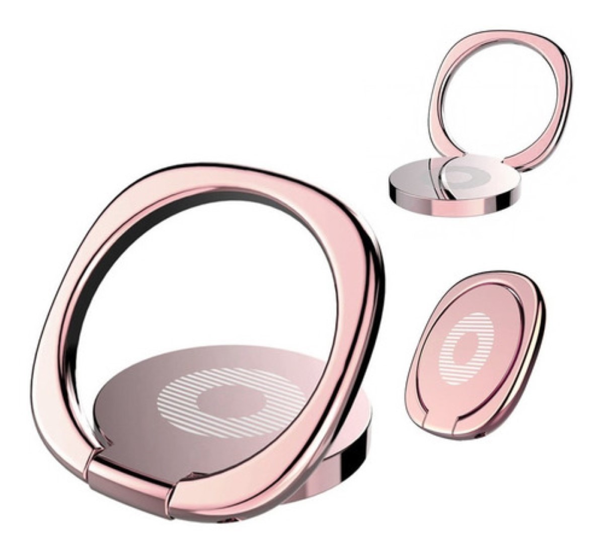 "Anillo Holder Sujetador Para Celular Metal 360° Soporte oro rosa "