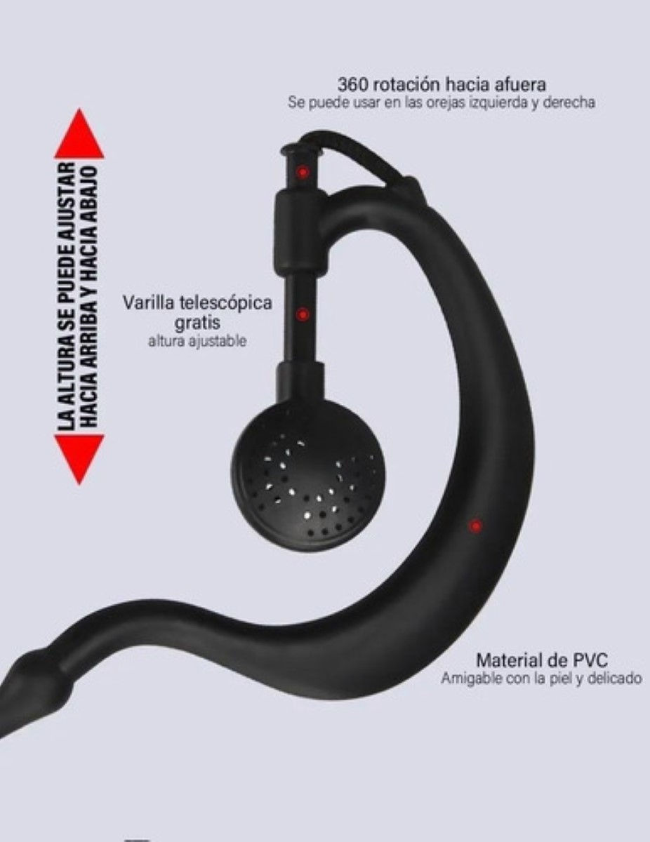 "Audifonos Manos Libres Para Radio Kenwood Y Baofeng,2 Pzs "