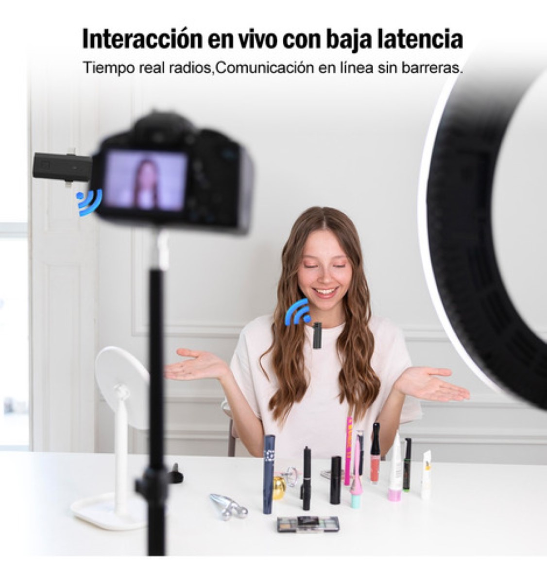 "Micrófono Lavalier Inalámbrico De 2 Piezas Para iPhone iPad "