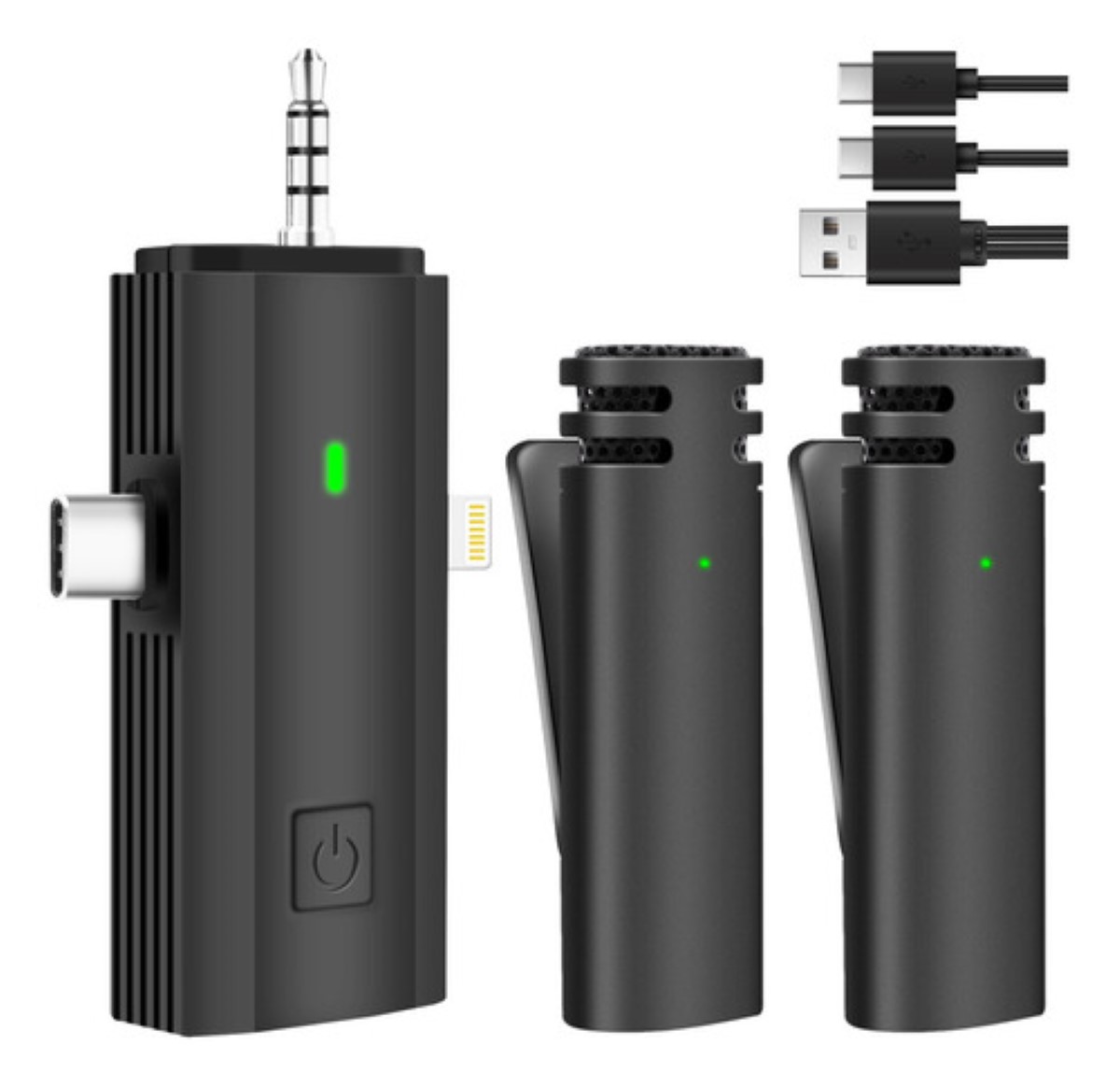 "Micrófono Lavalier Inalámbrico De 2 Piezas Para iPhone iPad "