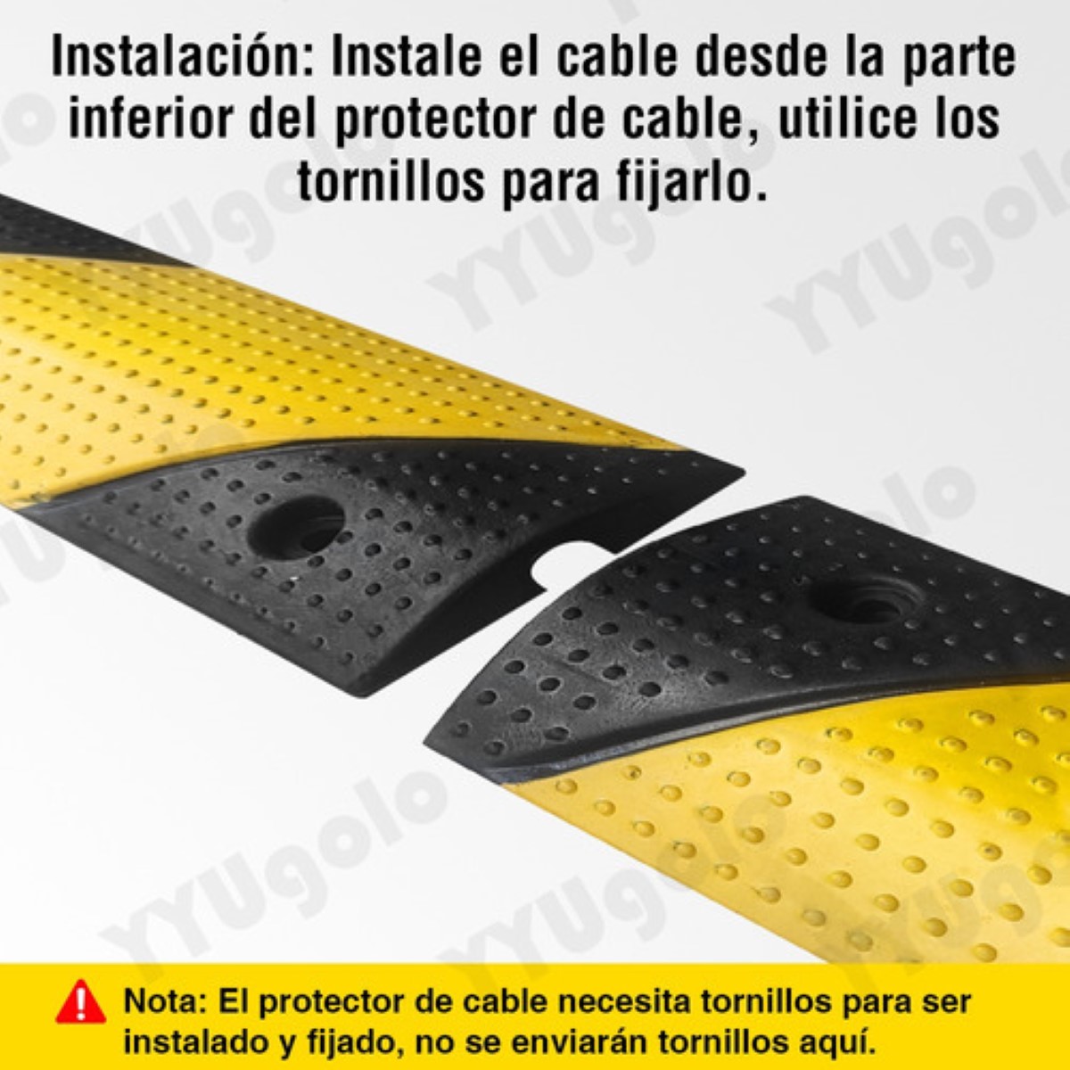 "Canal De Protección De Cables 1 Metro 2pcs amarillo negro "