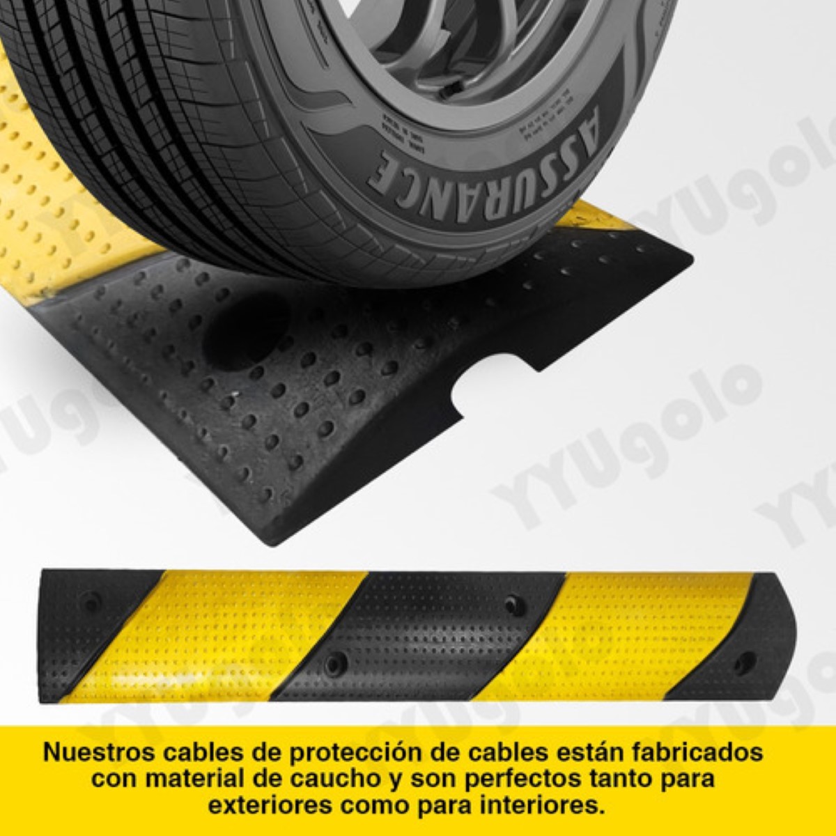 "Canal De Protección De Cables 1 Metro 2pcs amarillo negro "