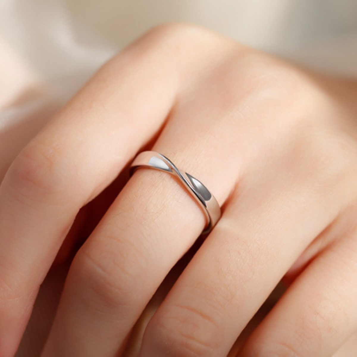 "Anillo De Compromiso De Promesa Plata 925 Hombre Y Mujer 2pz plateado ".