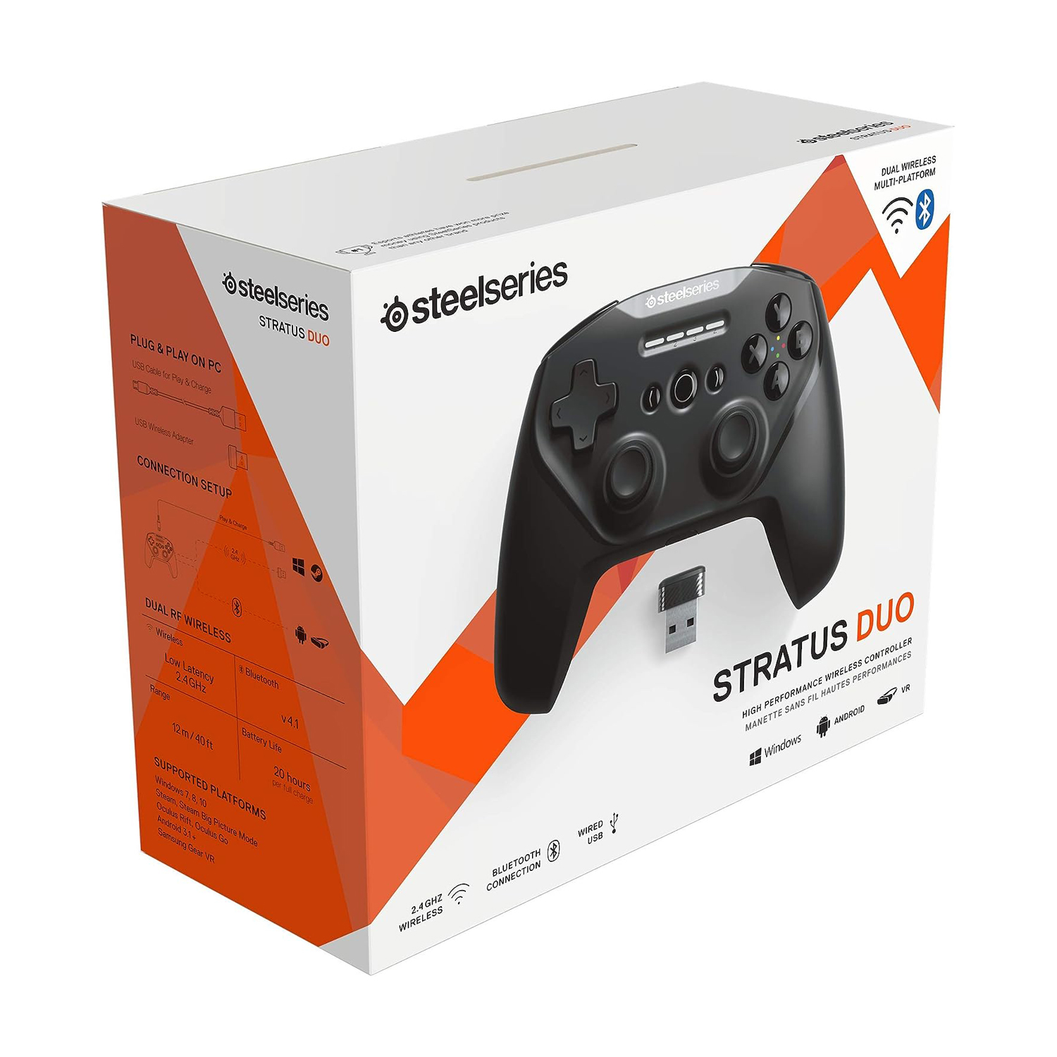 Steelseries Control Stratus Duo Negro.