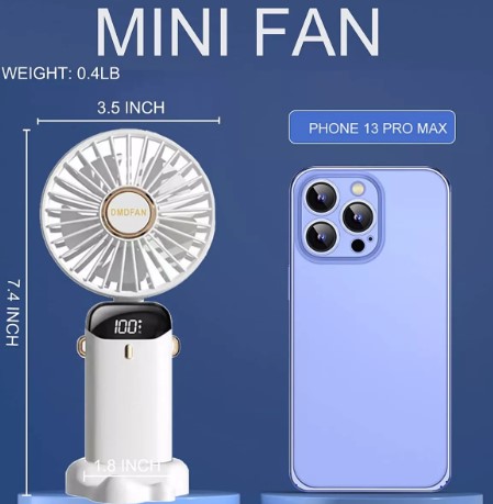 Portátil Ventilador De Mano Pequeño Recargable Y Plegable T