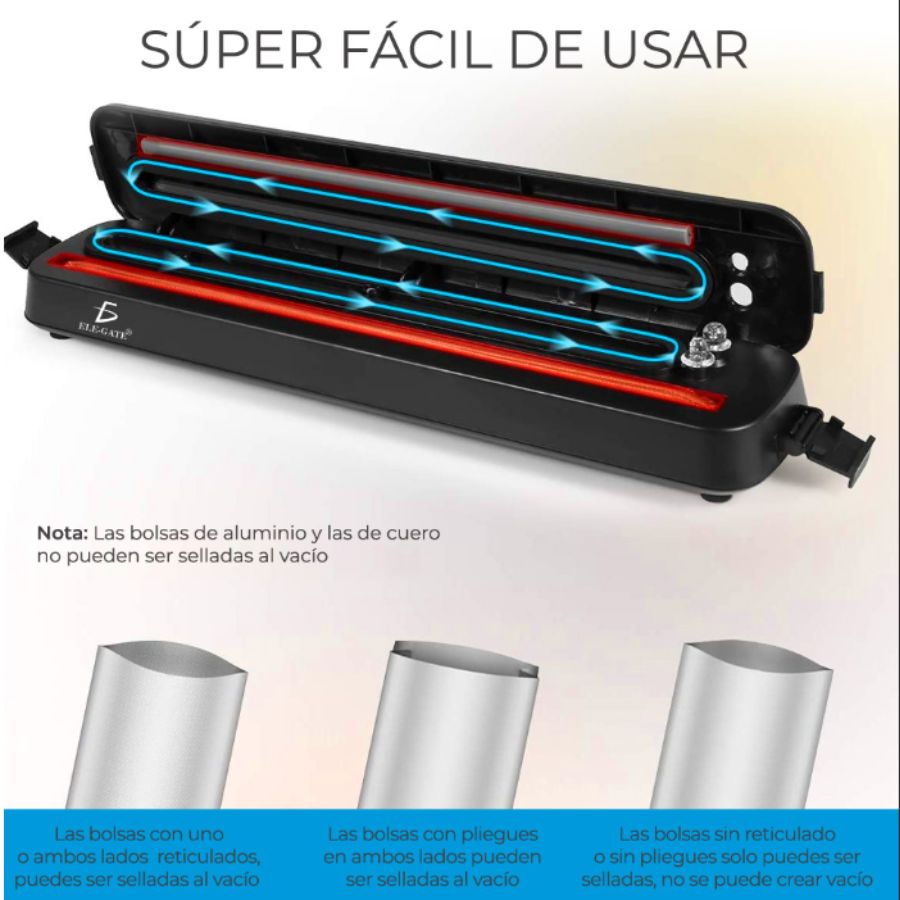 Maquina Selladora De Alimentos Al Vacío Vacuum Sealer Portatil.