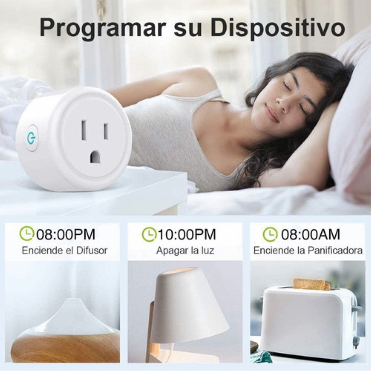Enchufe Inteligente Wifi Smart Plug Alexa Google Home 4 Pack Color Blanco
