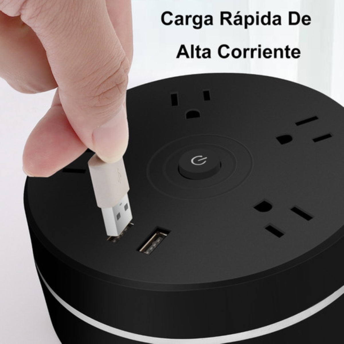 Regleta Cargador Multicontactos Con 4 Salidas Y 2 Usb