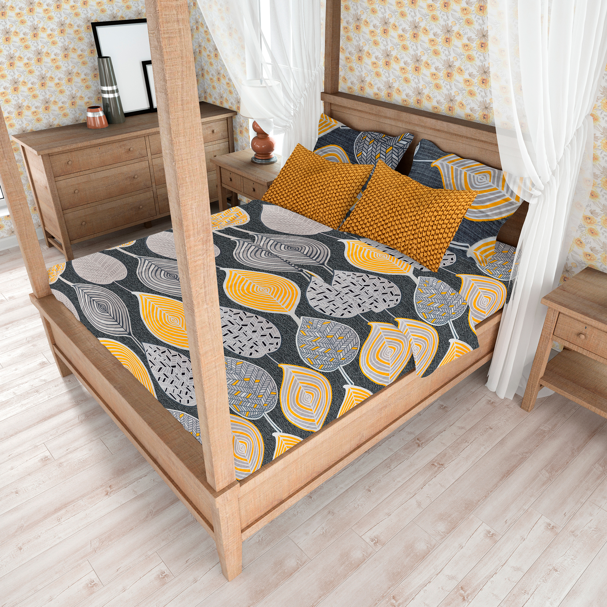 Sábana De Franela King Size Estampado - Logum  Algodón 100% - Tacto Suave.