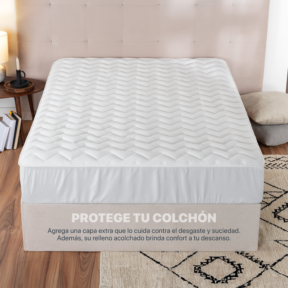 Protector Cubre Colchón King Size Extra Confort ESQUIMAL