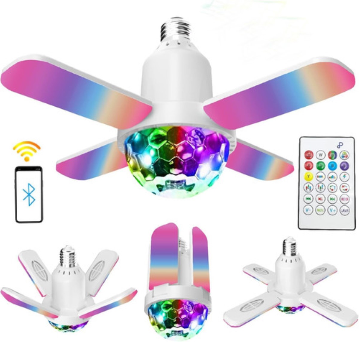 "Luz Musical De Cuatro Hojas Controlador Led Rgb Bluetooth "