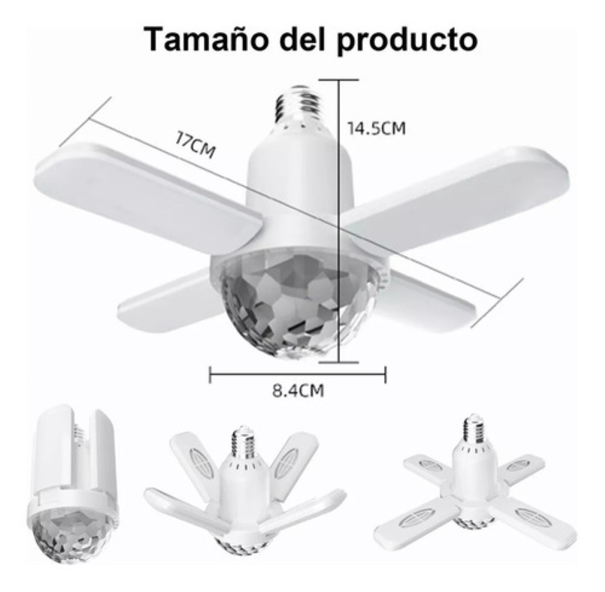 "Luz Musical De Cuatro Hojas Controlador Led Rgb Bluetooth "